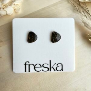 Kolczyki Kamień - czarno-złote