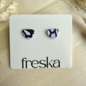 Kolczyki Spots kamień - fioletowe