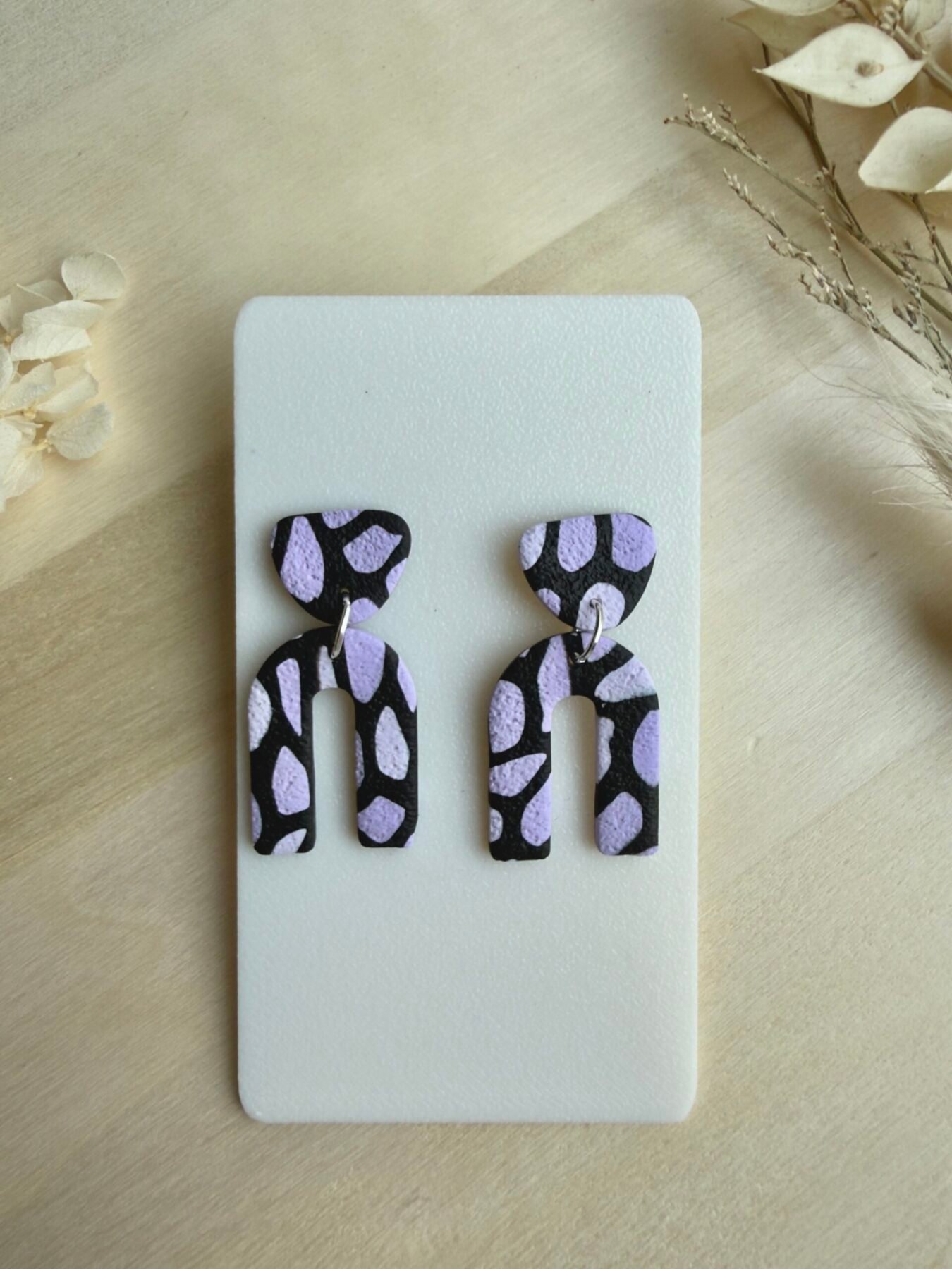 Kolczyki Spots łuki - fioletowe