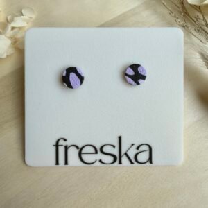 Kolczyki Spots kółka - fioletowe