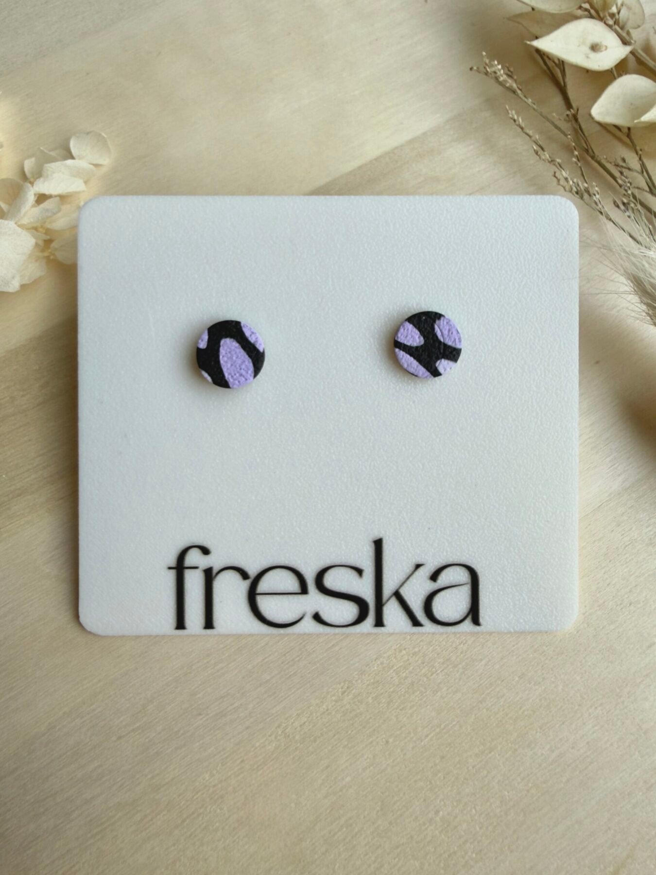 Kolczyki Spots kółka - fioletowe