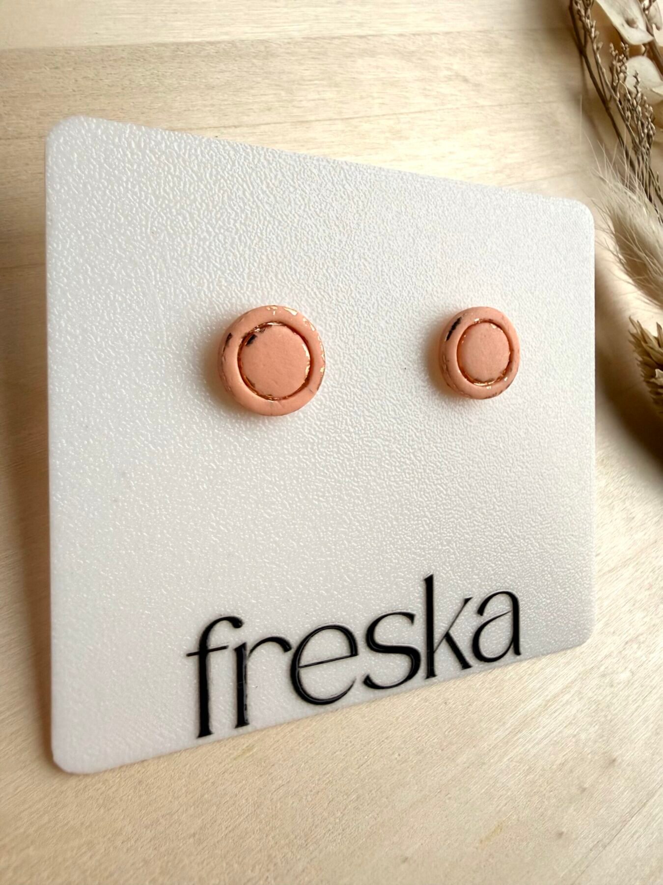 Kolczyki Kółka z ramką ze złotem - różne kolory - obrazek 3