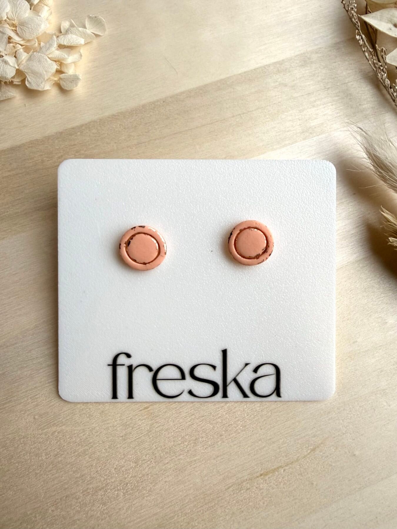 Kolczyki Kółka z ramką ze złotem - różne kolory - obrazek 6