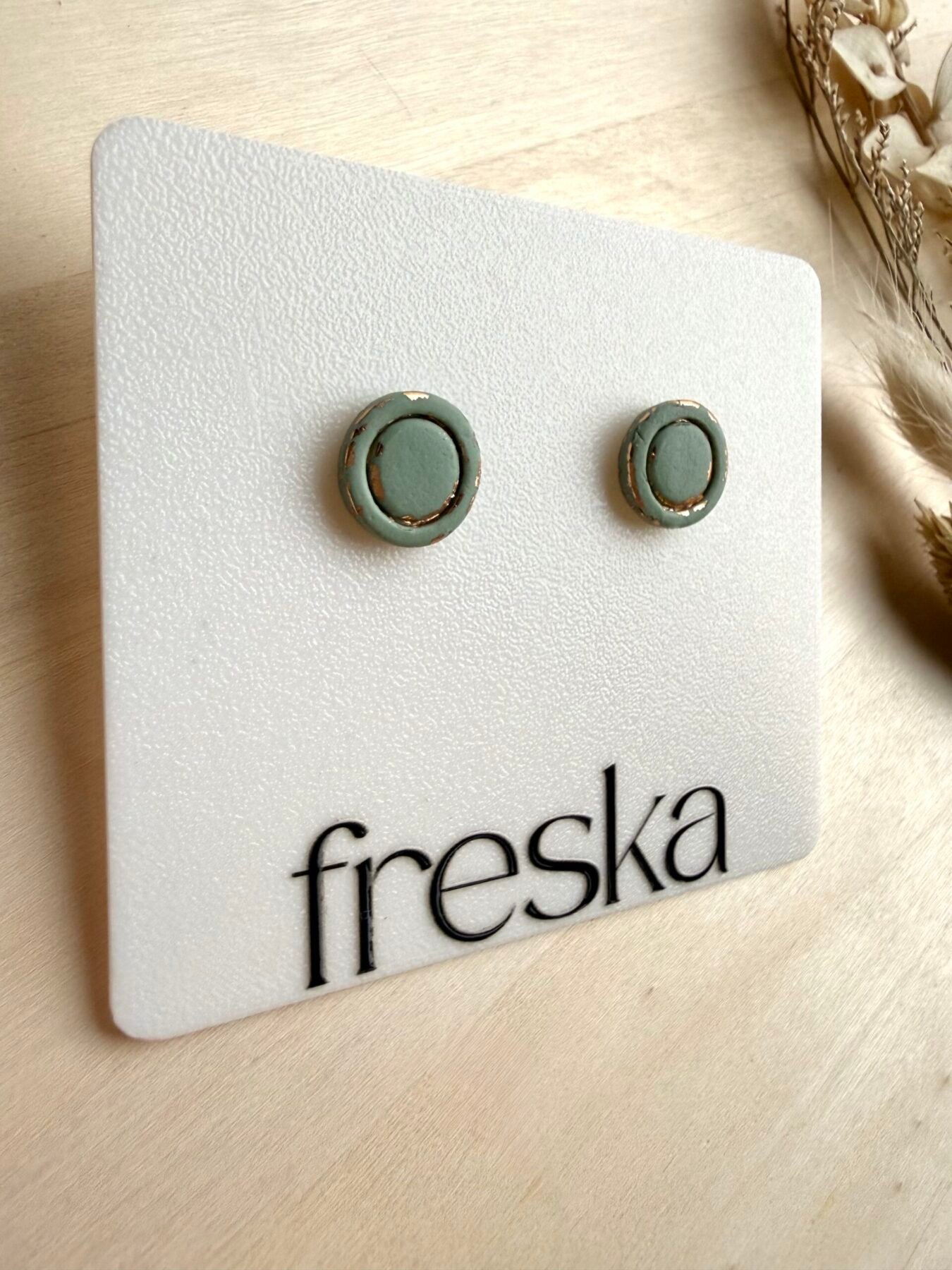 Kolczyki Kółka z ramką ze złotem - różne kolory - obrazek 7