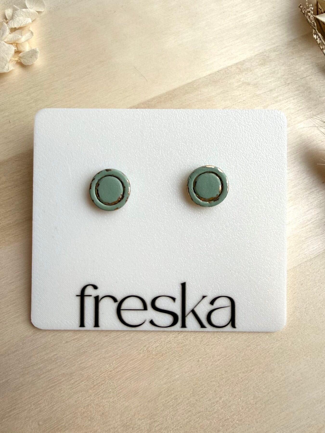 Kolczyki Kółka z ramką ze złotem - różne kolory