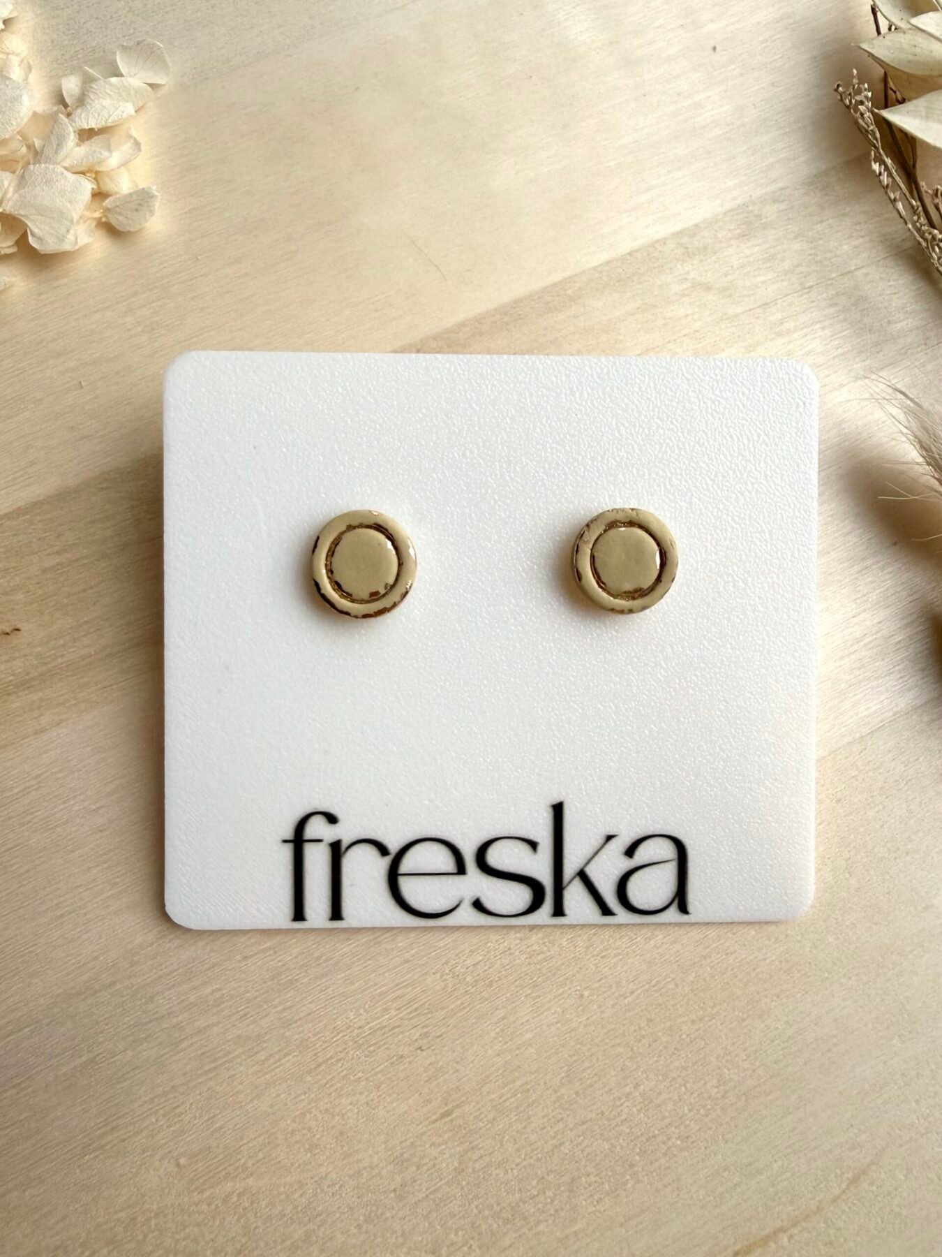 Kolczyki Kółka z ramką ze złotem - różne kolory - obrazek 10