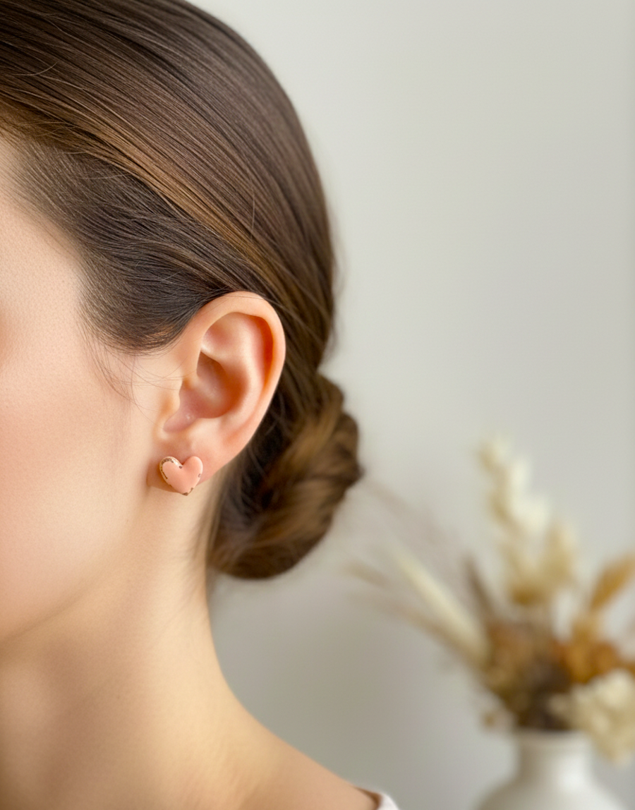 Kolczyki Serduszka ze złotem - różne kolory - obrazek 13