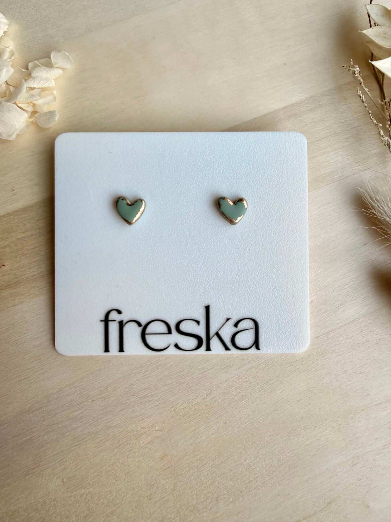 Kolczyki Serduszka ze złotem - różne kolory - obrazek 2