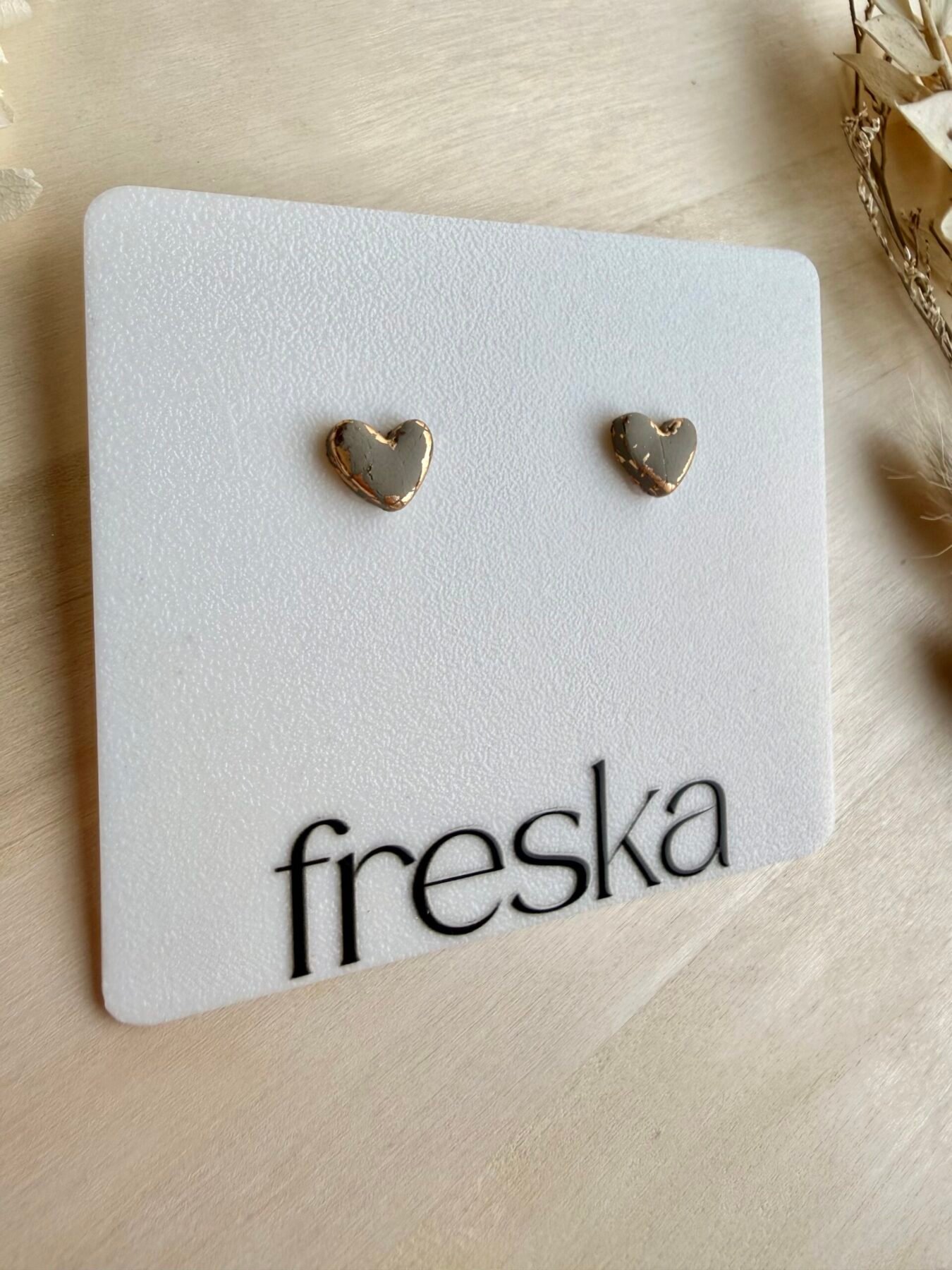 Kolczyki Serduszka ze złotem - różne kolory - obrazek 3