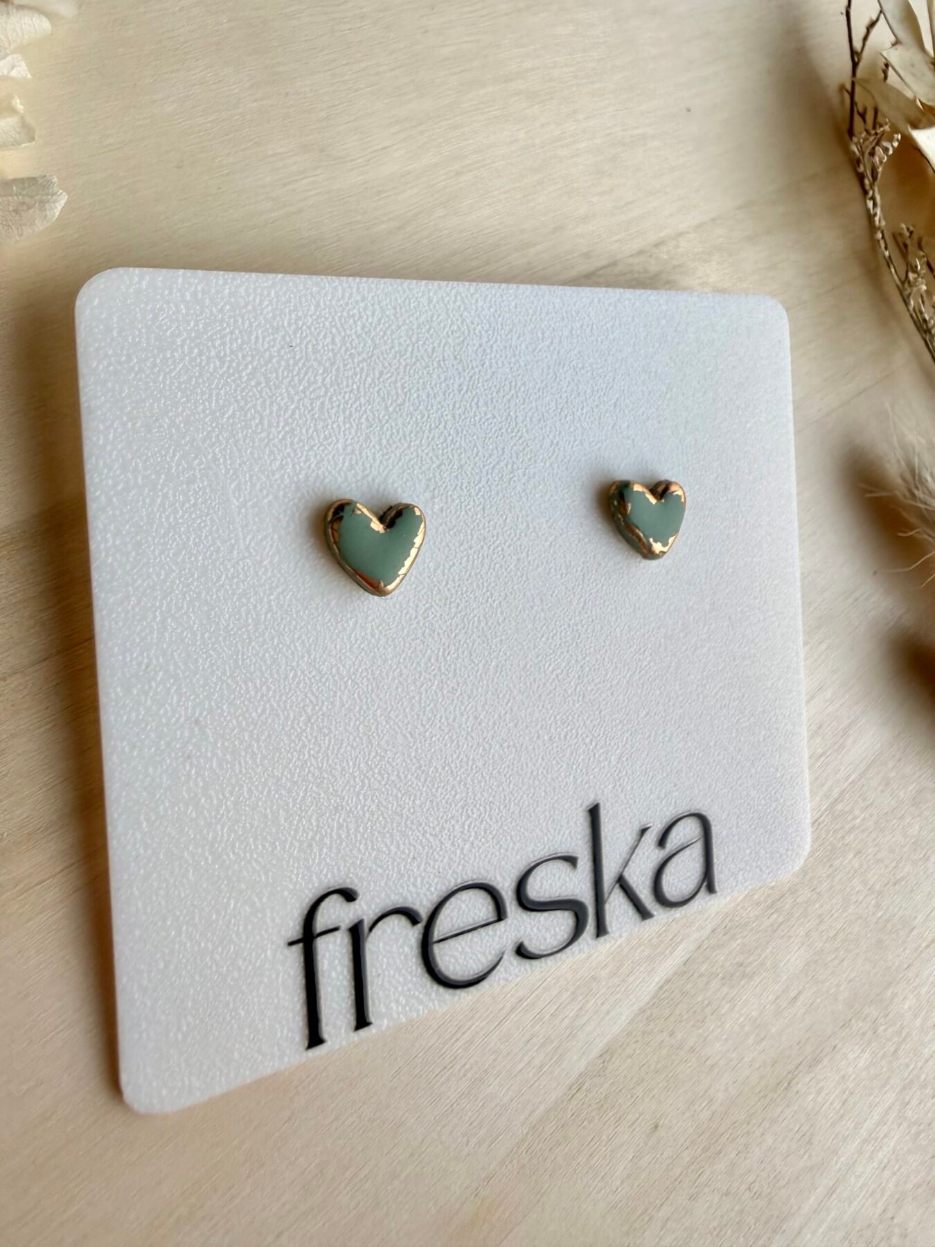 Kolczyki Serduszka ze złotem - różne kolory - obrazek 4