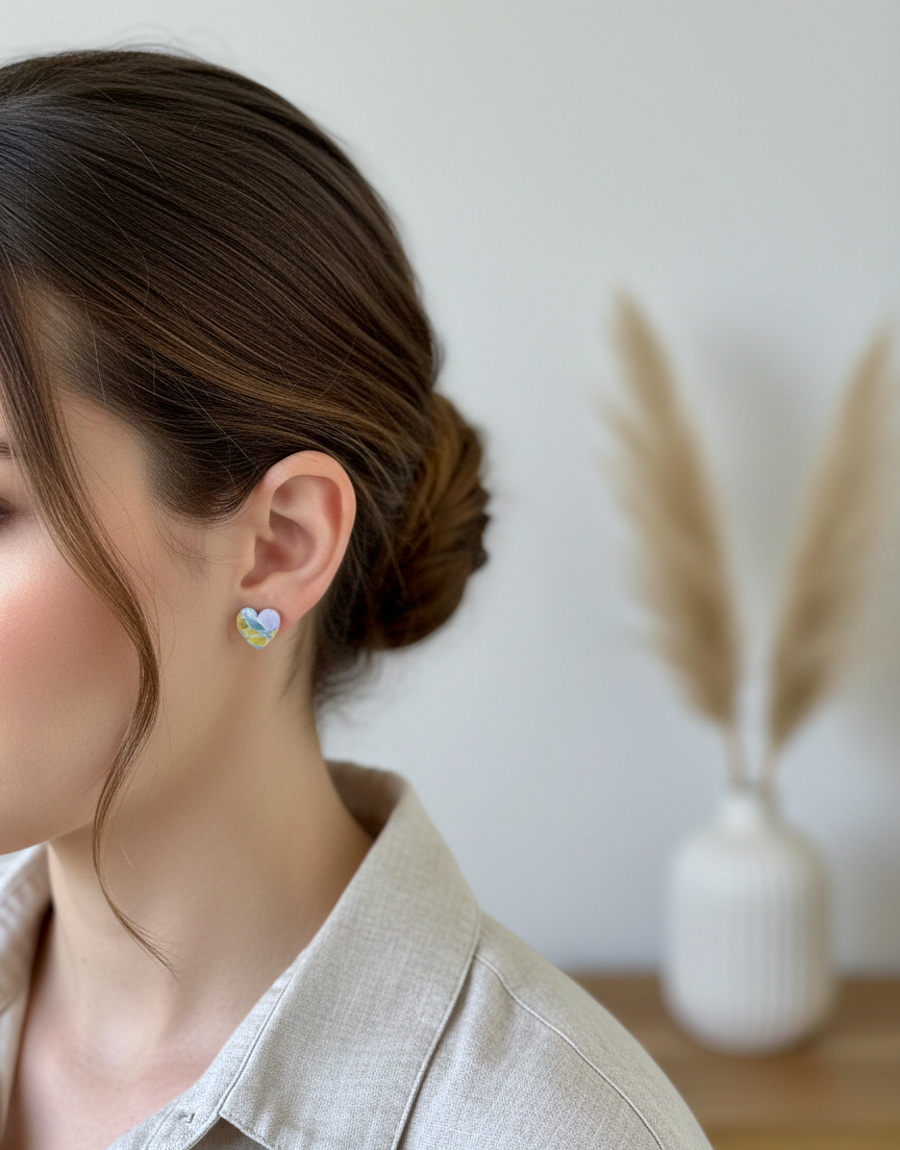 Kolczyki Serca wiosenne - obrazek 3