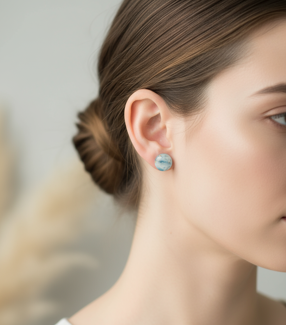 Kolczyki Kółka Hamptons - obrazek 3