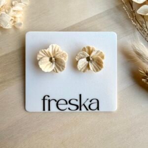 Kolczyki Kwiaty średnie - piaskowe