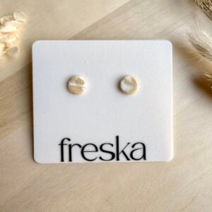 Kolczyki Kółka sztyfty - piaskowe