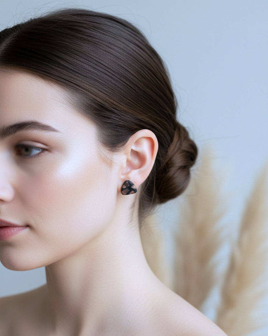 Kolczyki Kamień - panterka - obrazek 3