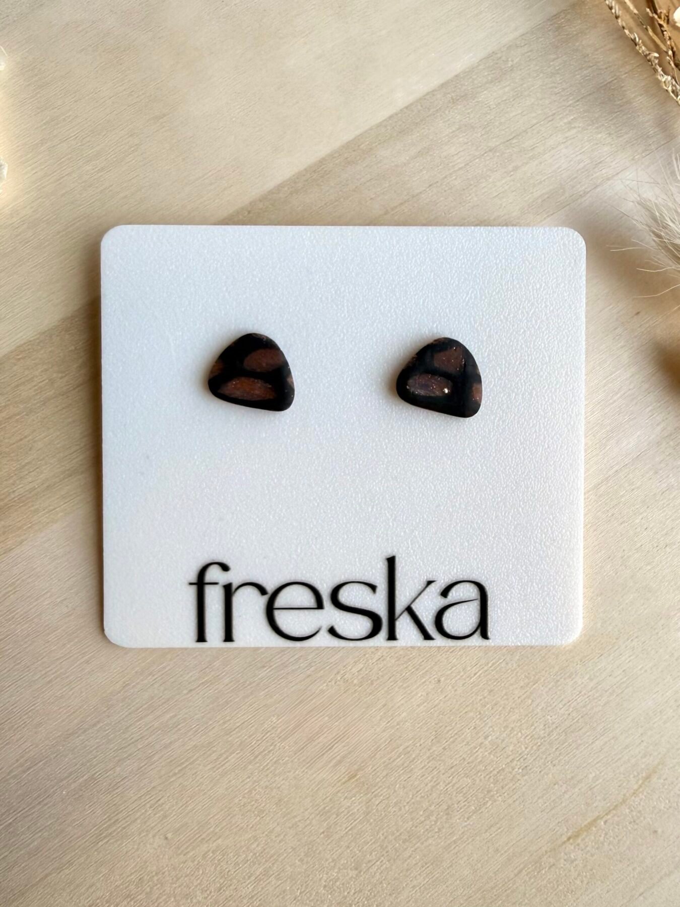 Kolczyki Kamień - panterka