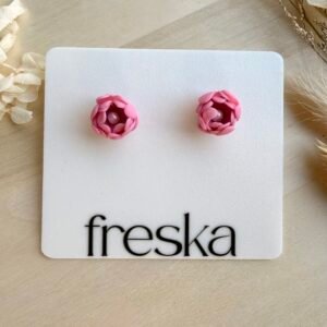 Kolczyki Piwonie - różowe
