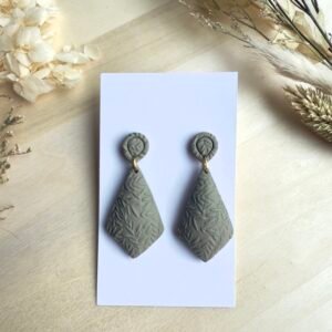 Kolczyki 3D Roślinne Geo