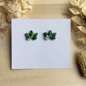 Kolczyki Lotos - zielone