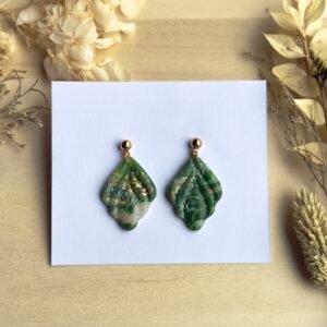 Kolczyki Liście zielone