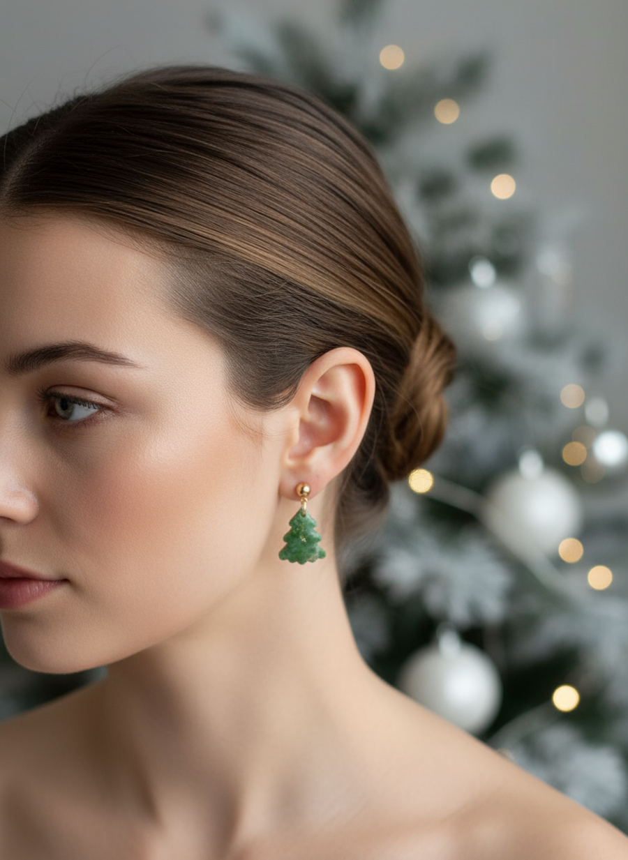 Kolczyki Choinki zielone - obrazek 3