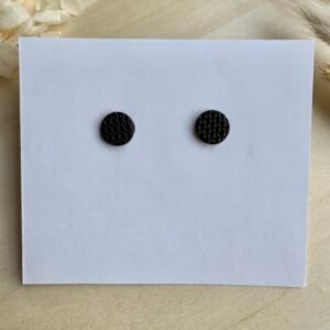 Kolczyki Kółka sweterkowe - czarne