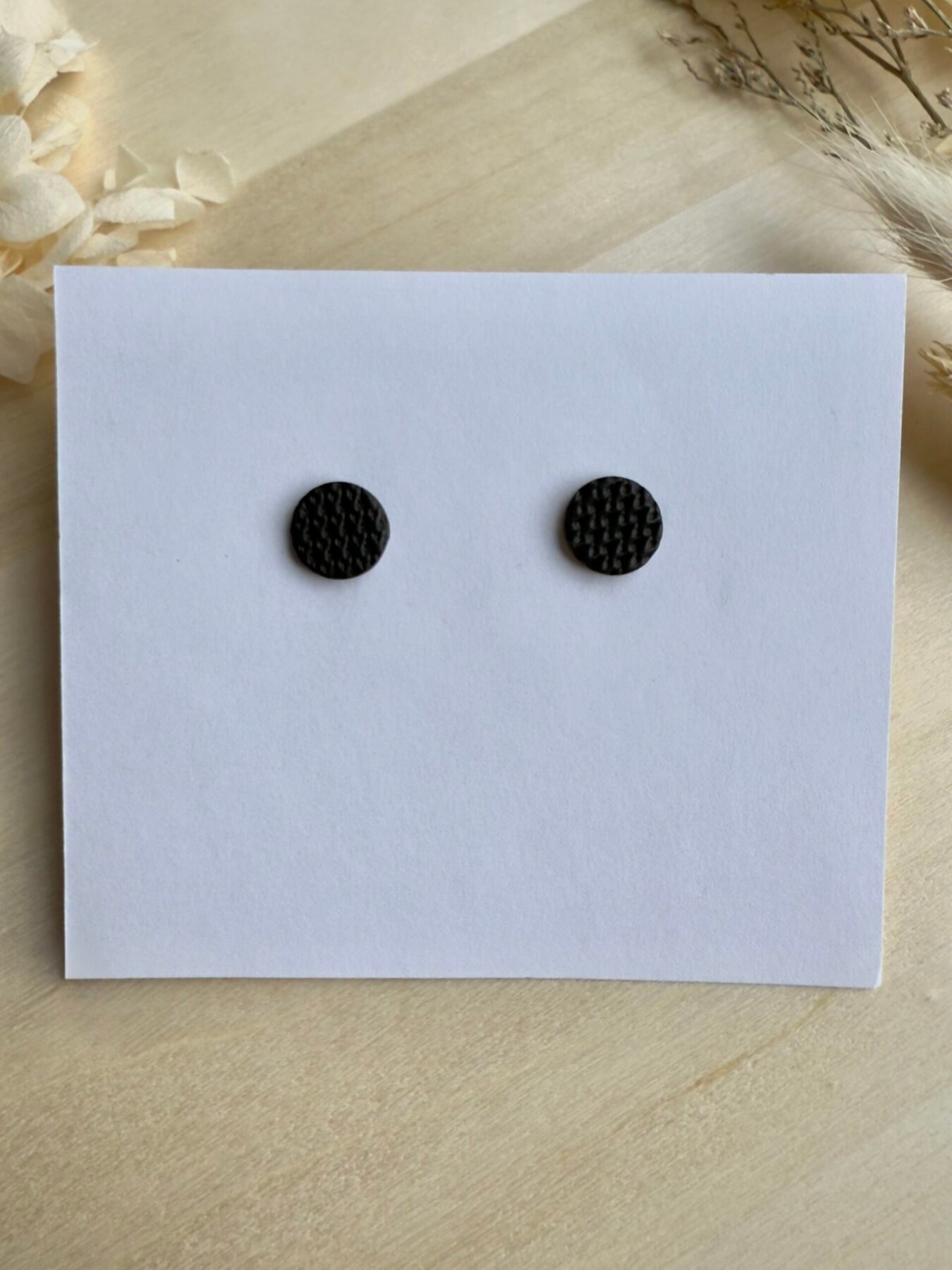 Kolczyki Kółka sweterkowe - czarne