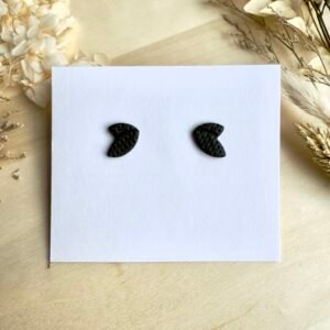 Kolczyki Motylki sweterkowe - czarne