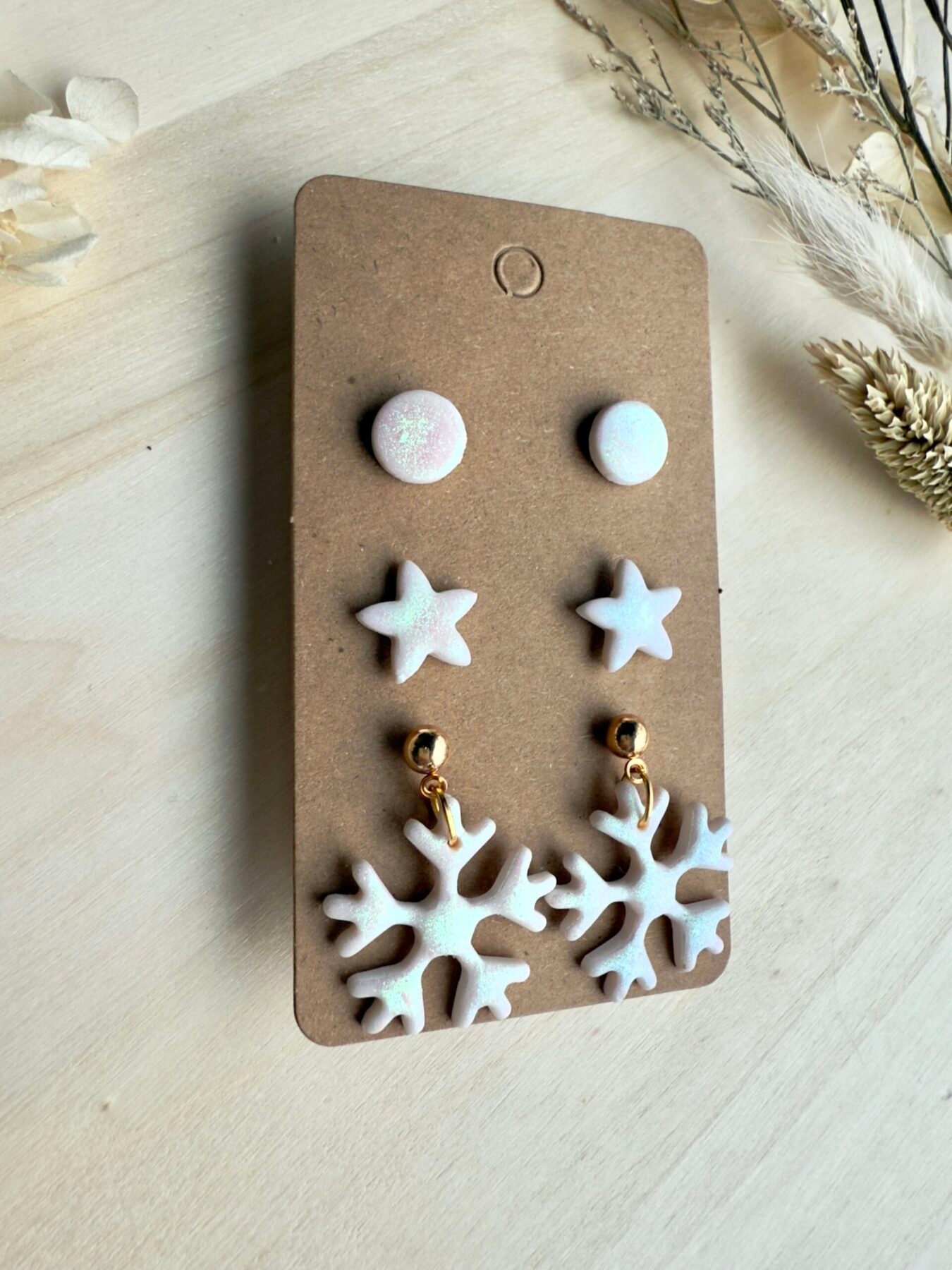 Zestaw holo - kolczyki 3 pary - obrazek 2