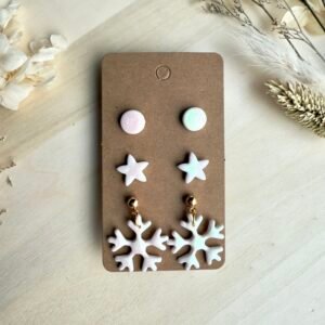 Zestaw holo - kolczyki 3 pary