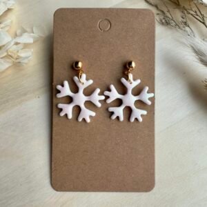 Kolczyki Śnieżynki holo wiszące