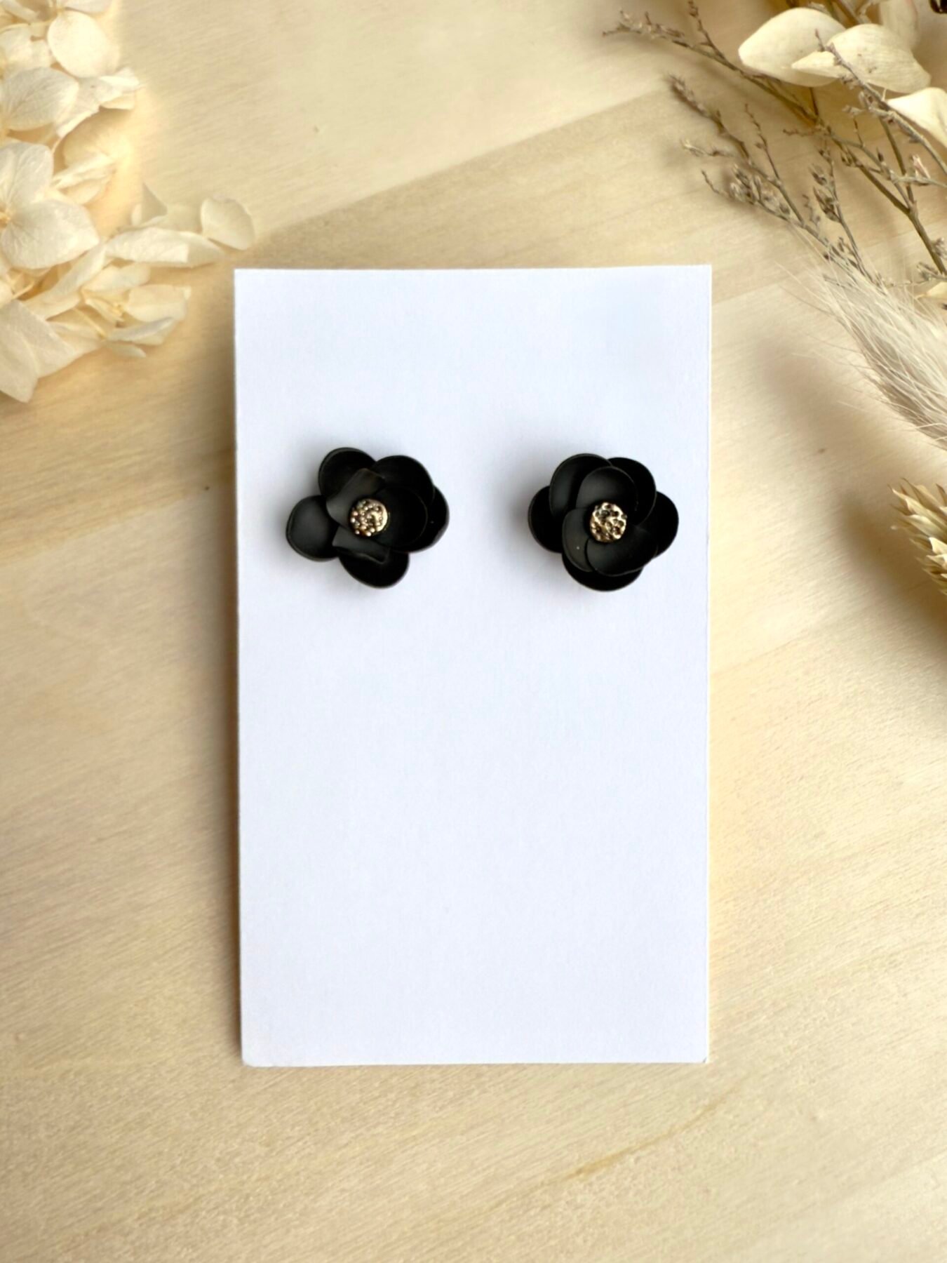 Kolczyki Kwiaty - ręcznie formowane