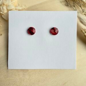 Kolczyki Kółka Ruby marmurkowe