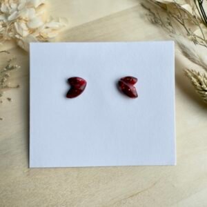 Kolczyki Motylki Ruby sztyft