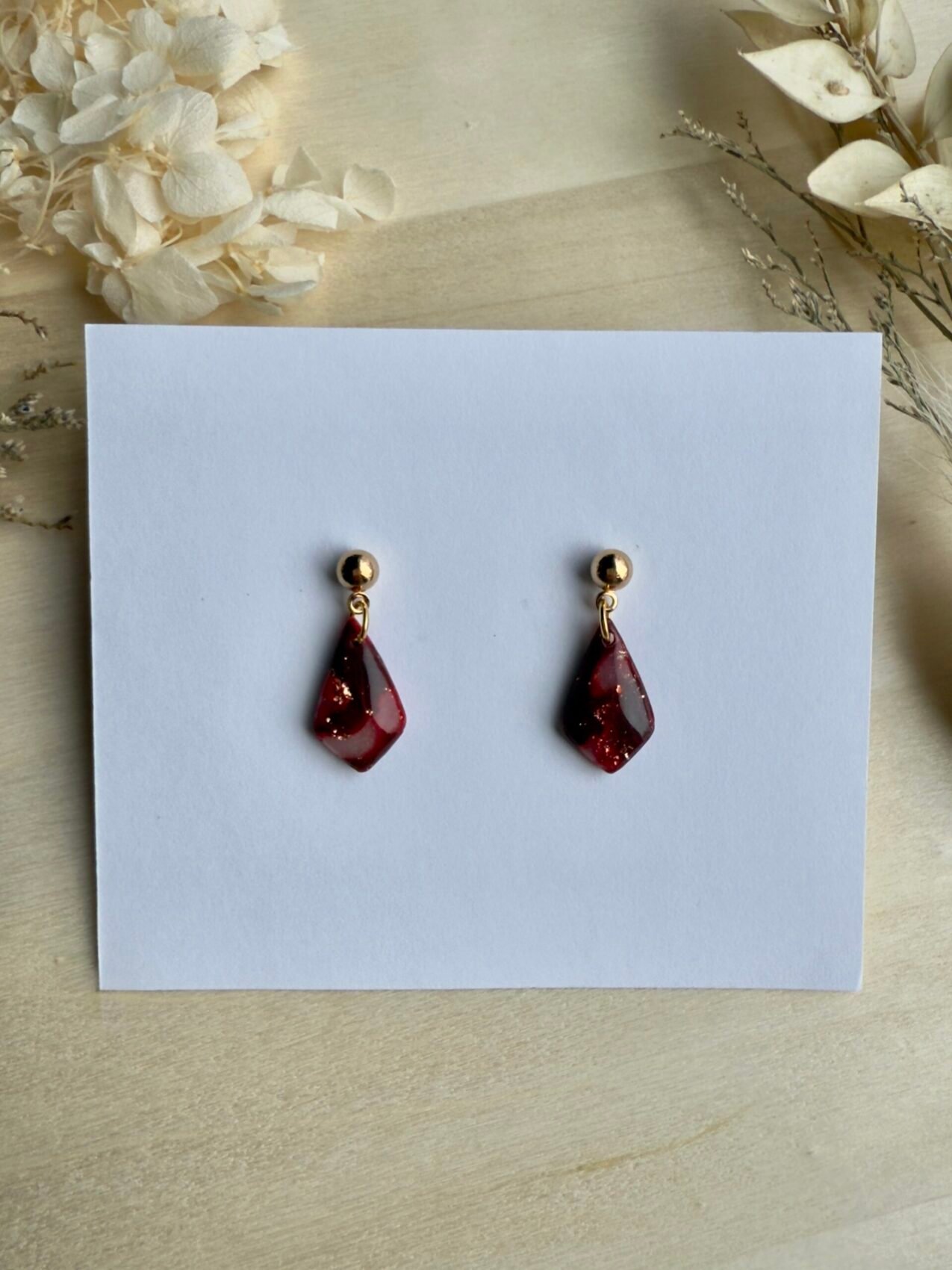 Kolczyki Romby Ruby małe