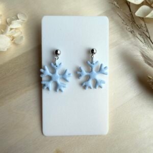 Kolczyki Śnieżynki błękitne