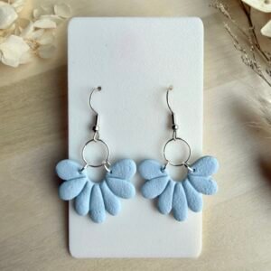 Kolczyki Wachlarz - błękitne