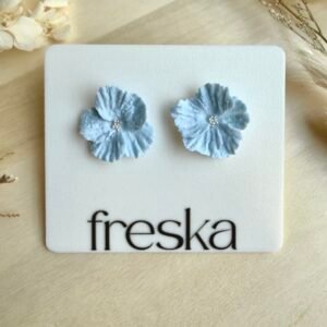 Kolczyki Kwiaty średnie - błękitne