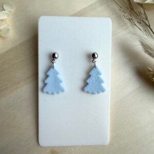 Kolczyki Choinki - błękitne